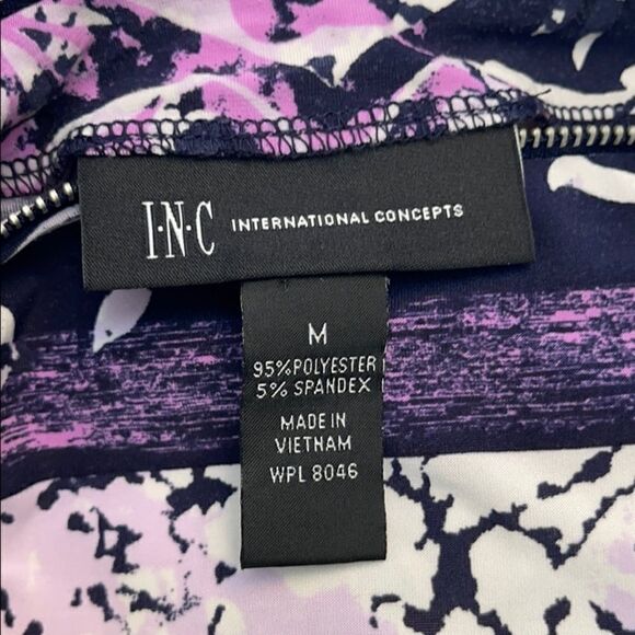 𝅺INC International Concepts Zipper Neck Blouse Sz M - Picture 10 of 10